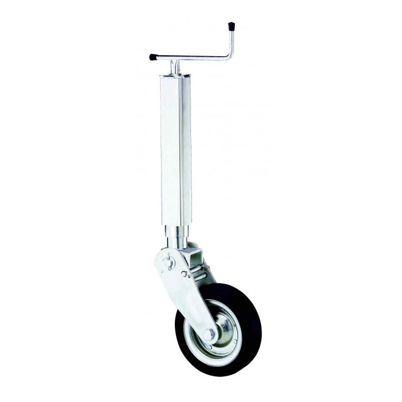 BÉQUILLE À ROUE JOCKEY TUBE CARRE ESCAMOTABLE