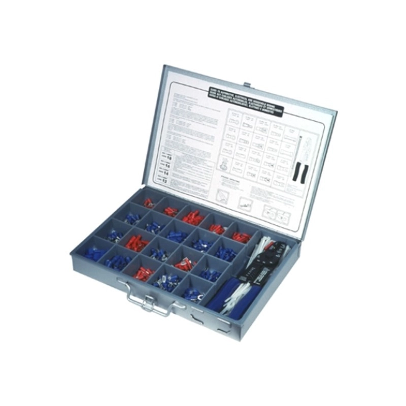 COFFRET (METAL) DE 590 COSSES ISOLEES + PINCE + SERRE-CÂBLE COFFRET (METAL) DE 590 COSSES ISOLEES + PINCE + SERRE-CÂBLE