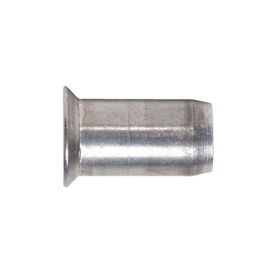 Ecrou aveugle M6 aluminium épaisseur à sertir 1.5 - 4.5 mm