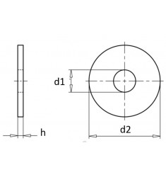 Rondelles Plates pour Vis Tête Cylindrique DIN 433 Zingué