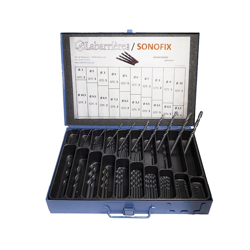Coffret SONOFIX de 65 Forets HSS Métaux