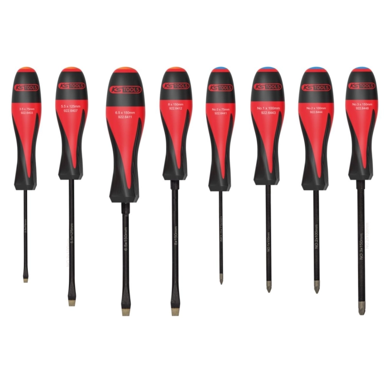 Jeu de 8 tournevis ULTIMATEgrip, Fente - PZ Jeu de 8 tournevis ULTIMATEgrip, Fente - PZ
