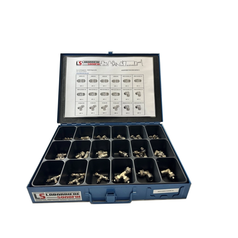 Coffret SONOFIX Métal Raccords rapide PL (à canule) 56 pièces