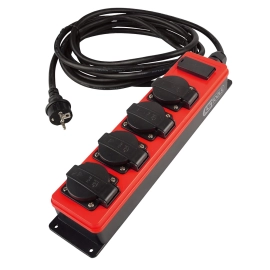 Multiprise 4x230V 3680W Câble 5M