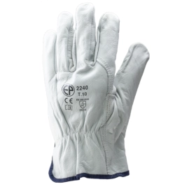 Gant cuir gris manutention