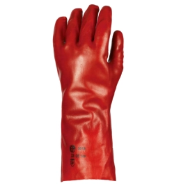 Gant PVC Rouge étanche aux produits 36 cm